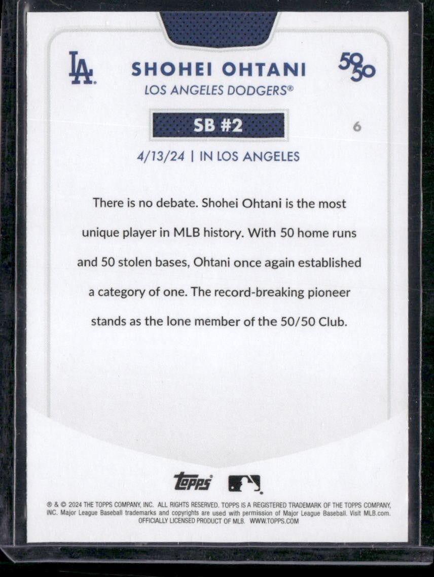 2024 Topps 50/50: Shohei Ohtani #2 Shohei Ohtani SB