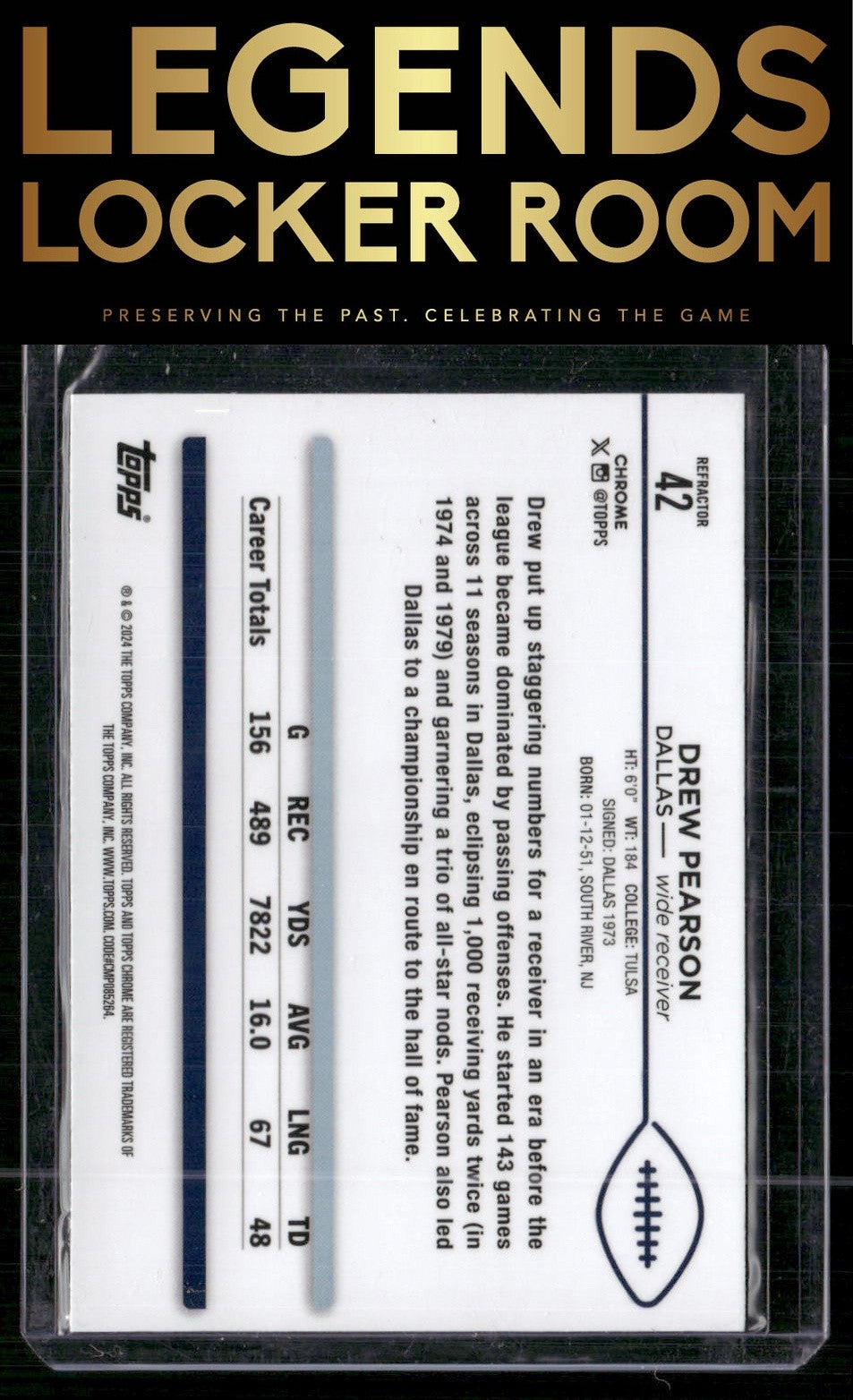 2024 Topps Chrome #42 Drew Pearson Refractor