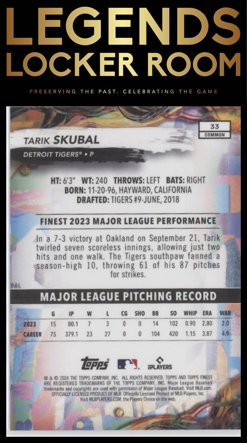 2024 Finest #33 Tarik Skubal