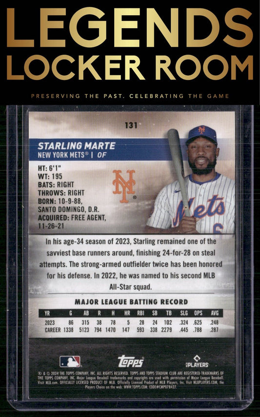 2024 Stadium Club #131 Starling Marte Red Foil