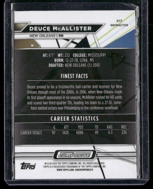 2023 Topps Composite #217 Deuce McAllister Finest Refractor