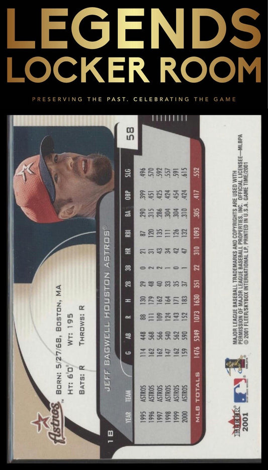 2001 Fleer Game Time #58 Jeff Bagwell
