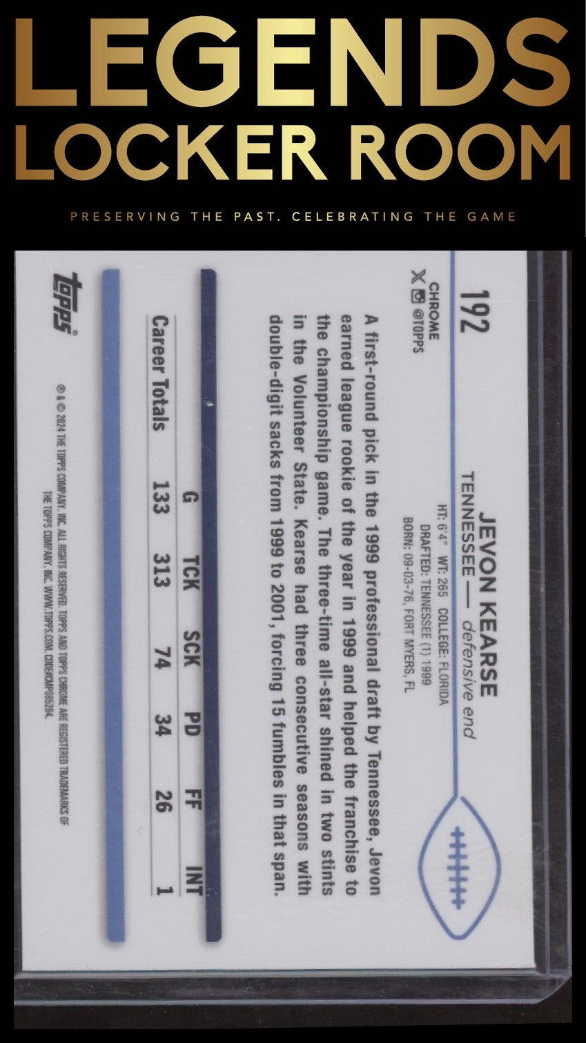 2024 Topps Chrome #192 Jevon Kearse Green Sonar Refractor #/99