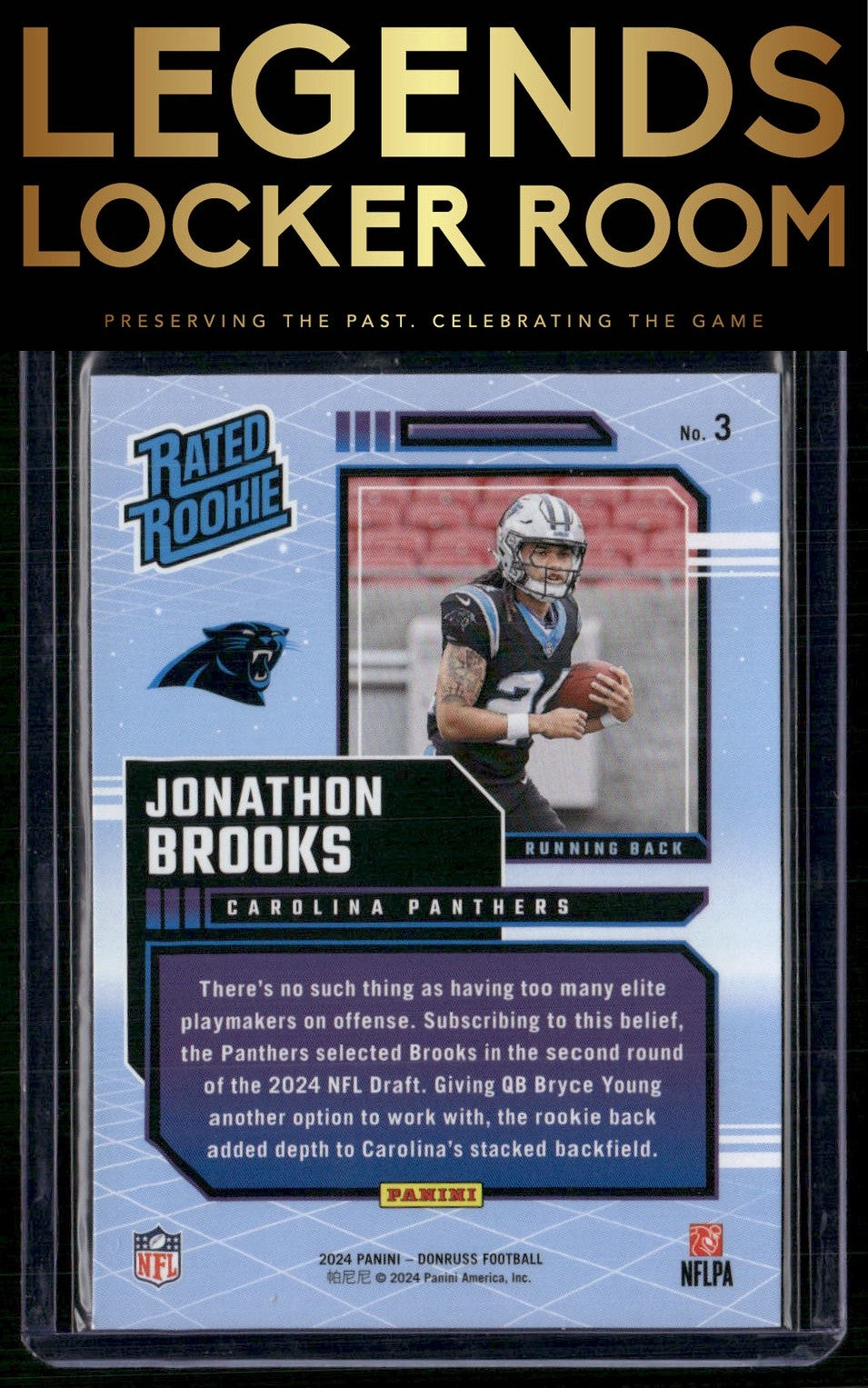 2024 Donruss #3 Jonathon Brooks Rated Rookies Retro