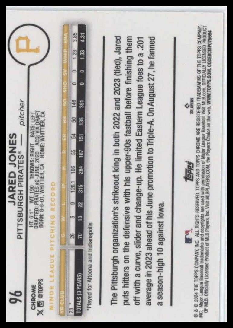 2024 Topps Chrome #96 Jared Jones