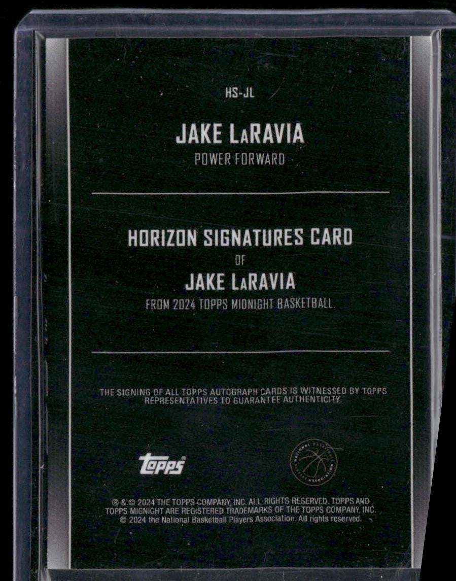2023-24 Topps Midnight #HS-JL Jake Laravia Horizon Signatures Twilight Max #/199
