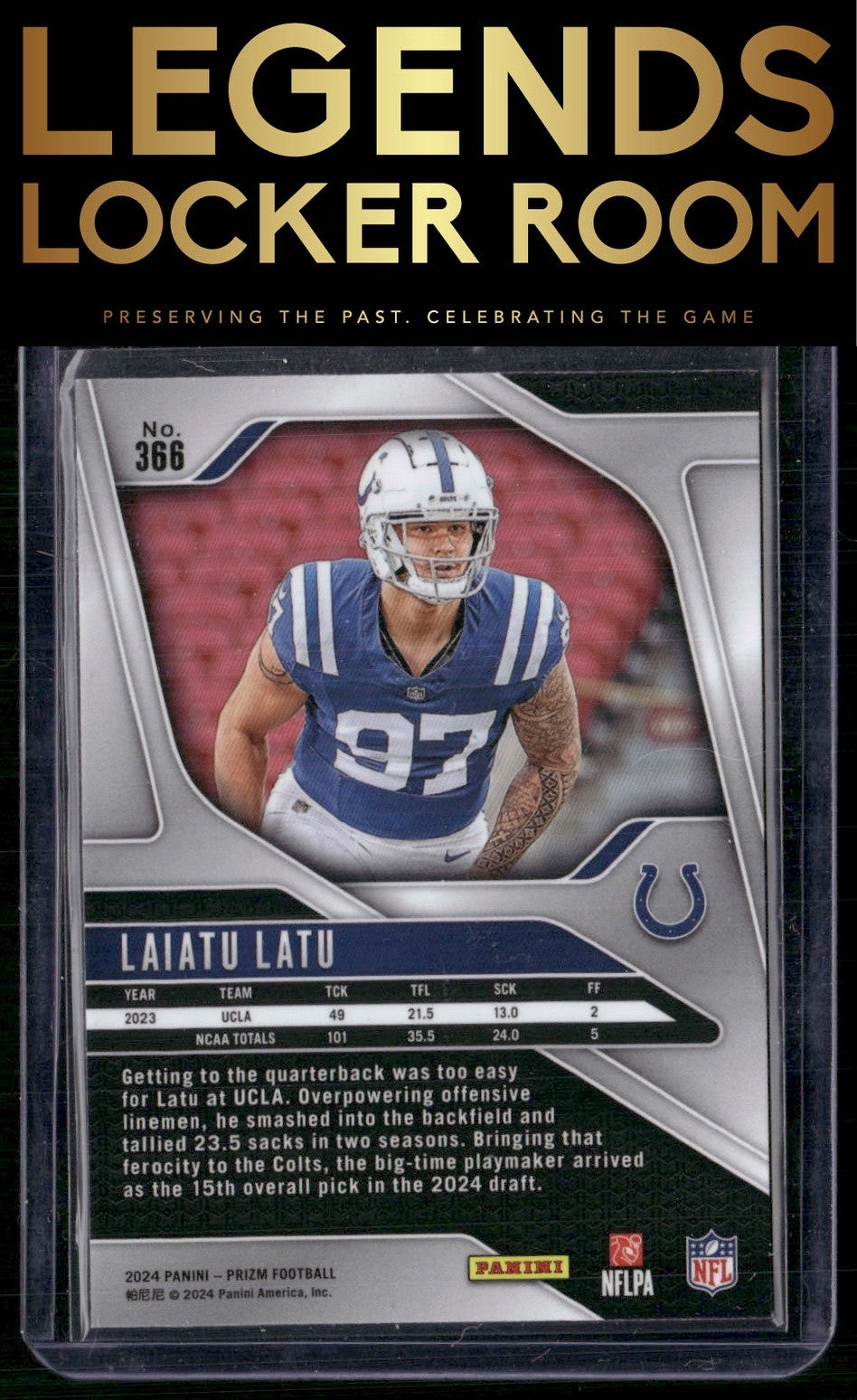 2024 Panini Prizm #366 Laiatu Latu