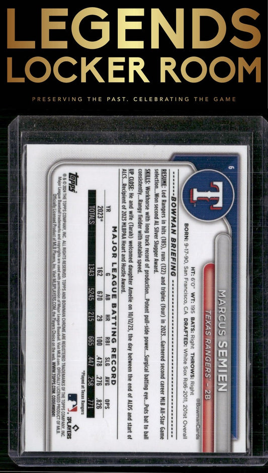 2024 Bowman Chrome #6 Marcus Semien