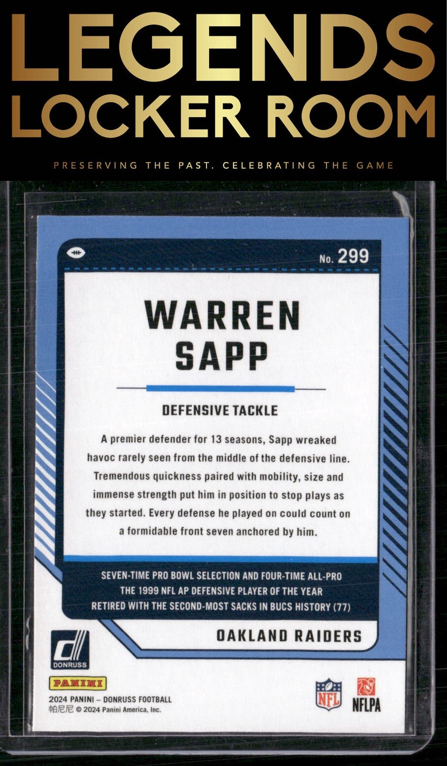 2024 Donruss #299 Warren Sapp