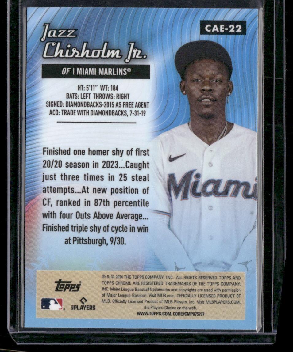 2024 Topps Chrome #CAE-22 Jazz Chisholm Jr. Chrome All-Etch