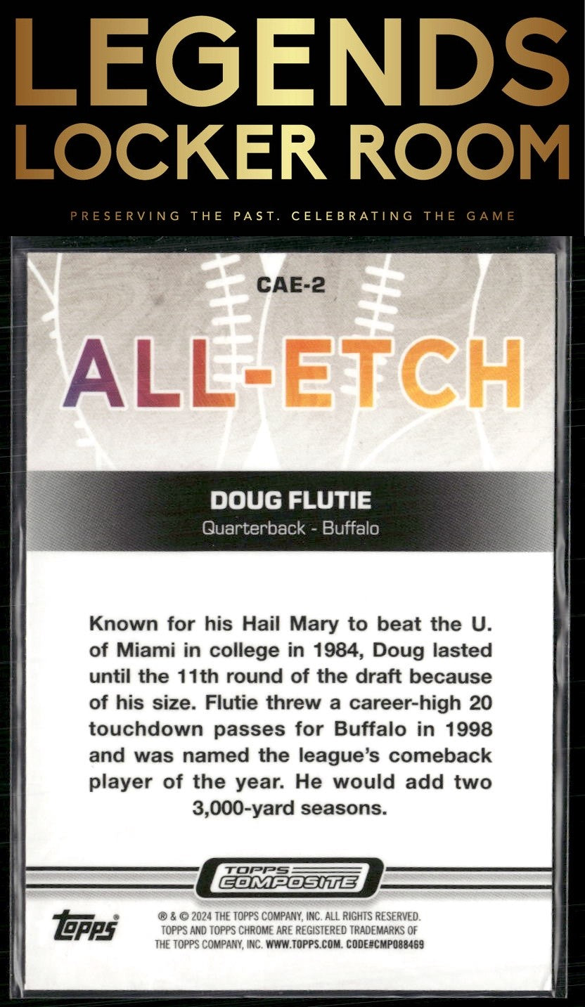2023 Topps Composite #CAE-2 Doug Flutie Chrome All-Etch Checkerboard