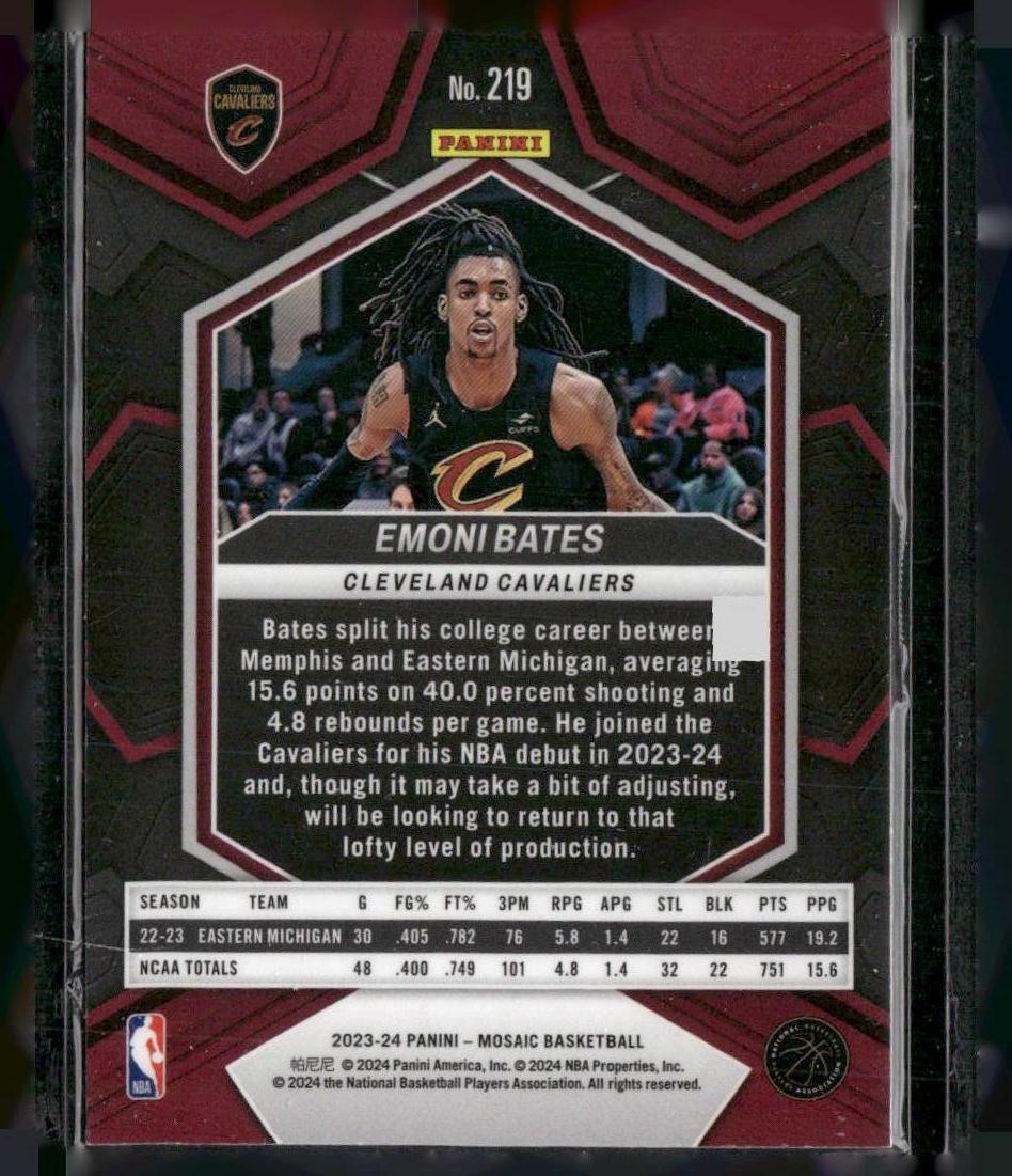 2023-24 Panini Mosaic #219 Emoni Bates