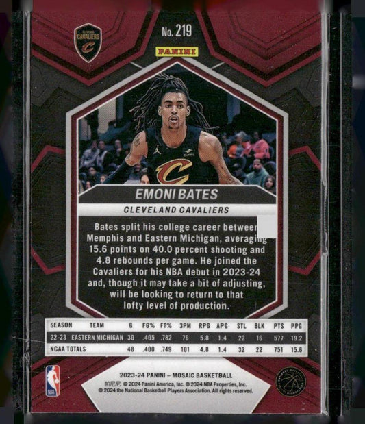 2023-24 Panini Mosaic #219 Emoni Bates