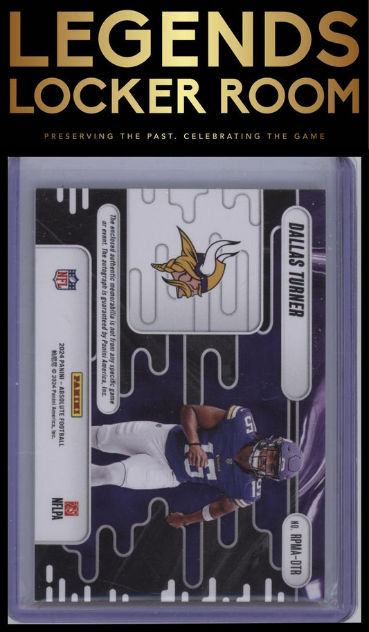 2024 Panini Absolute Dallas Turner Rookie Premiere Materials Autos Quad #/299