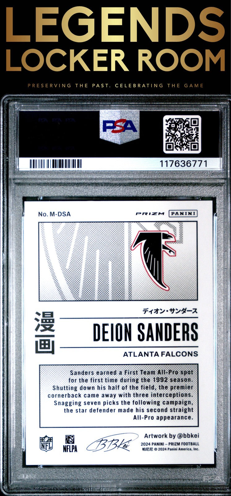 2024 Panini Prizm Manga #MDSA Deion Sanders Manga-Vertical PSA 10