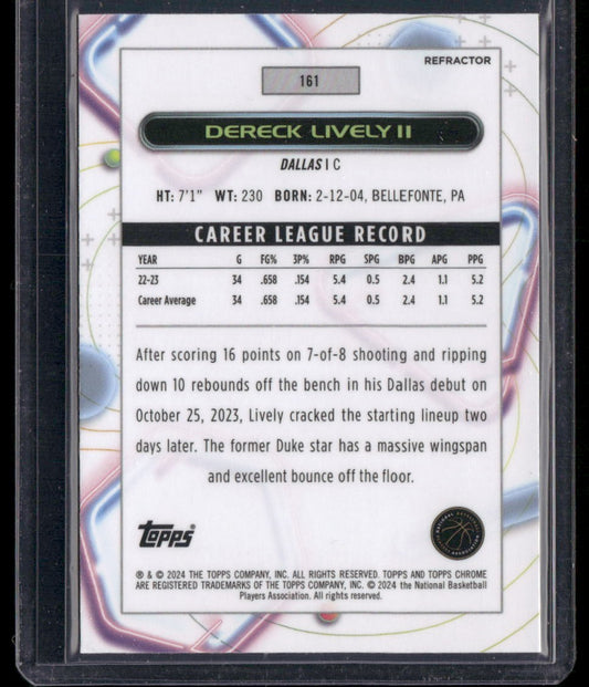 2023-24 Topps Chrome Cosmic #161 Dereck Lively II Refractors