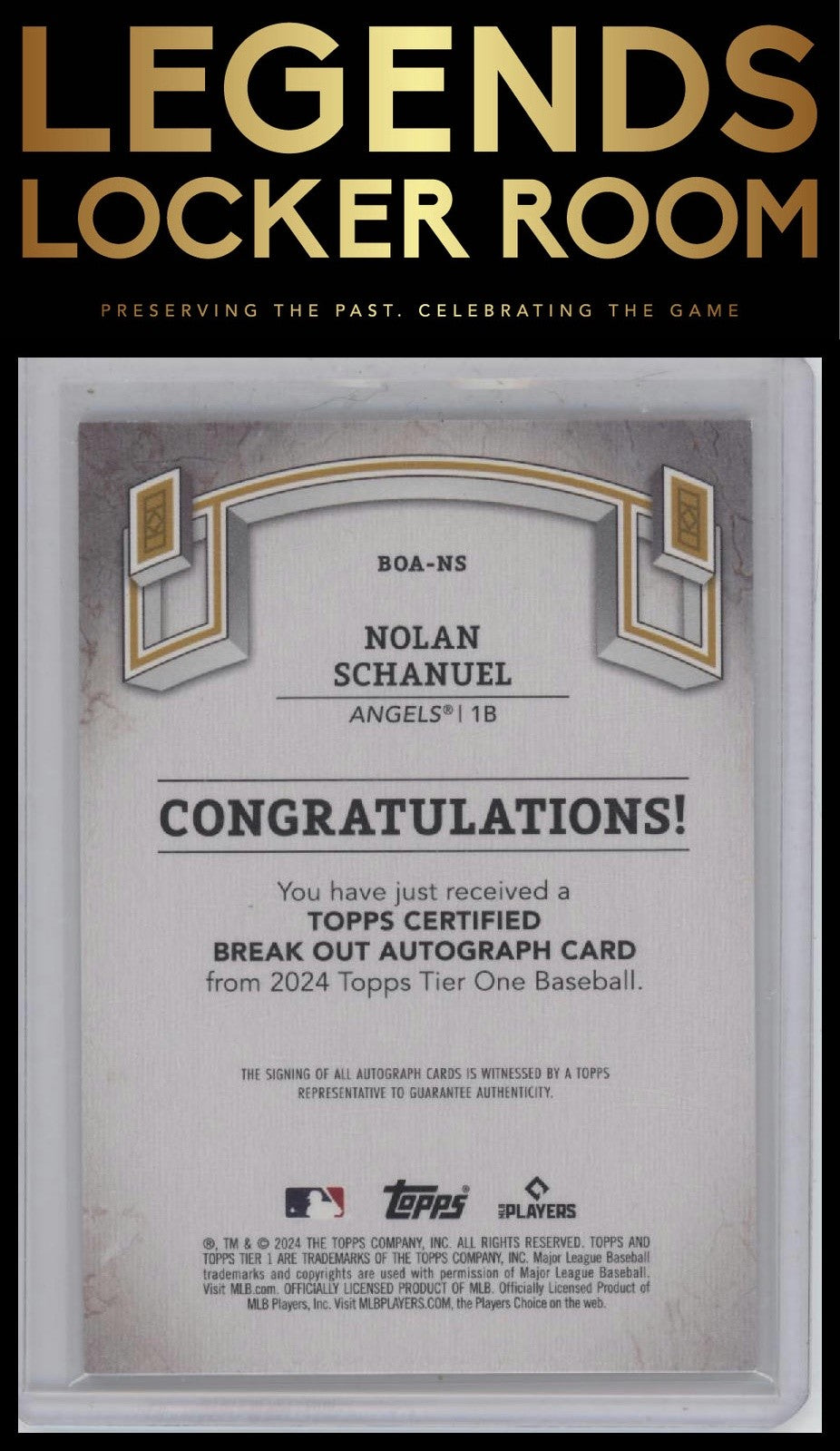 2024 Topps Tier One #BOA-NS Nolan Schanuel Break Out Autographs /249