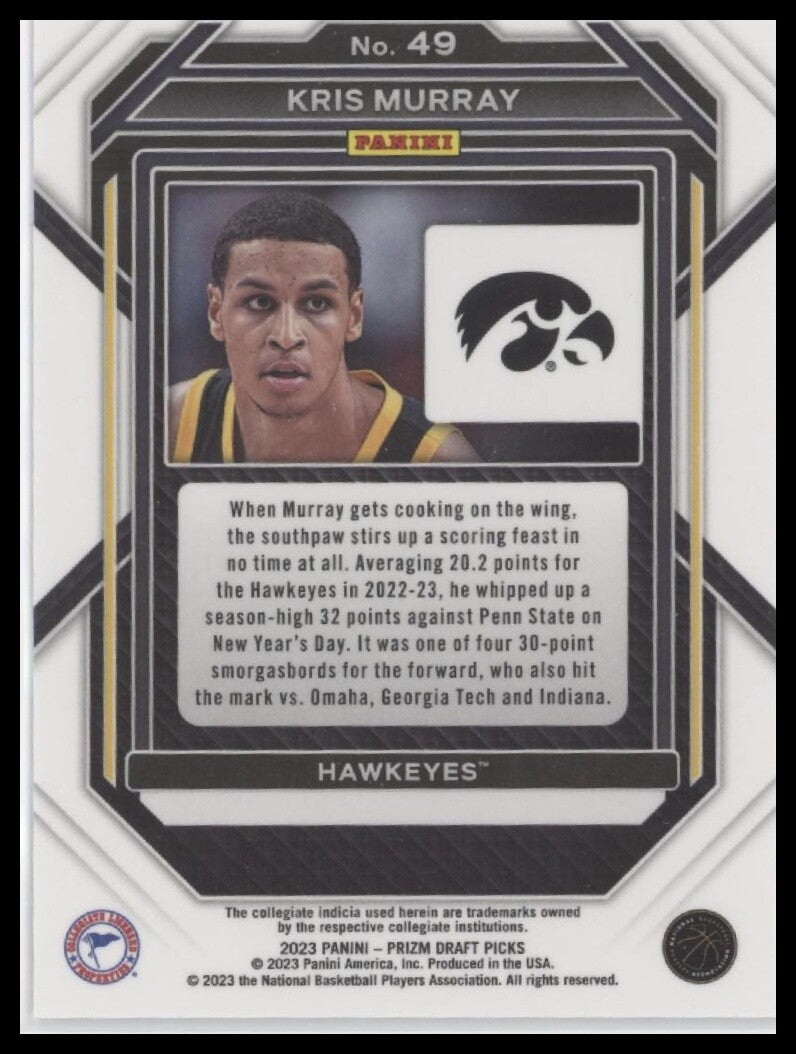 2023 Panini Prizm Draft Picks #49 Kris Murray
