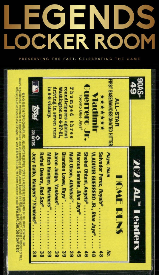 2025 Topps Vladimir Guerrero Jr. 1990 Topps Baseball 35th Anniversary All-Stars