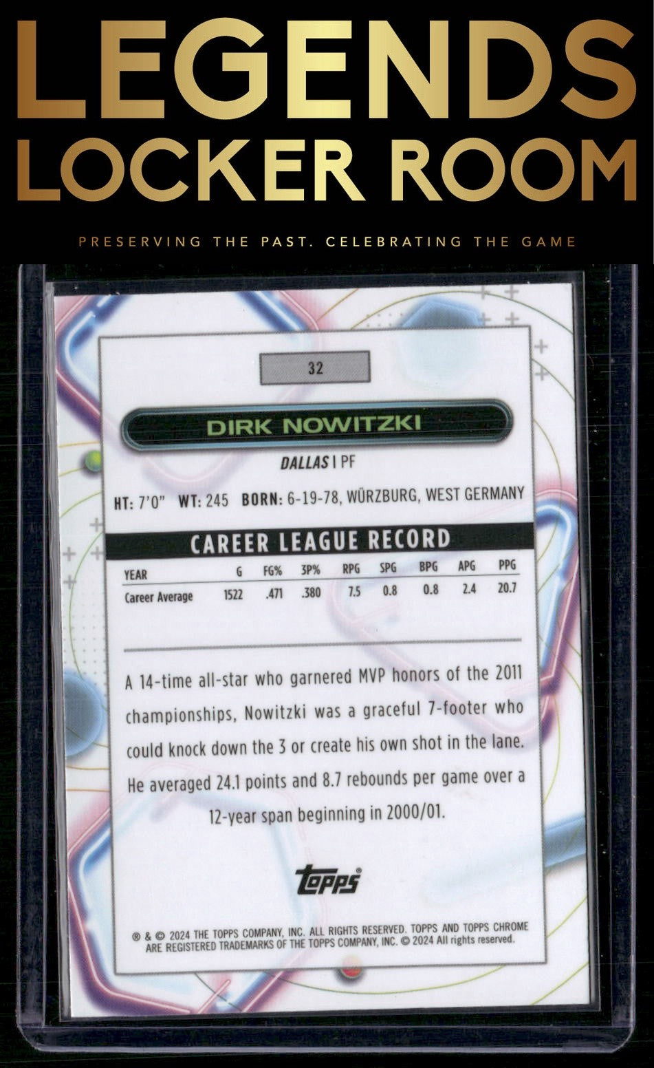 2023-24 Topps Chrome Cosmic #32 Dirk Nowitzki