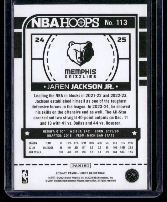 2024-25 Hoops #113 Jaren Jackson Jr.
