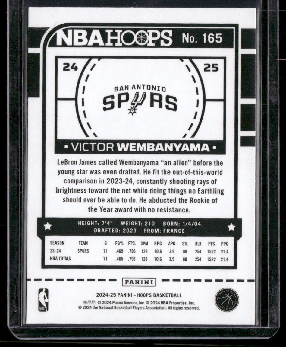 2024-25 Hoops #165 Victor Wembanyama
