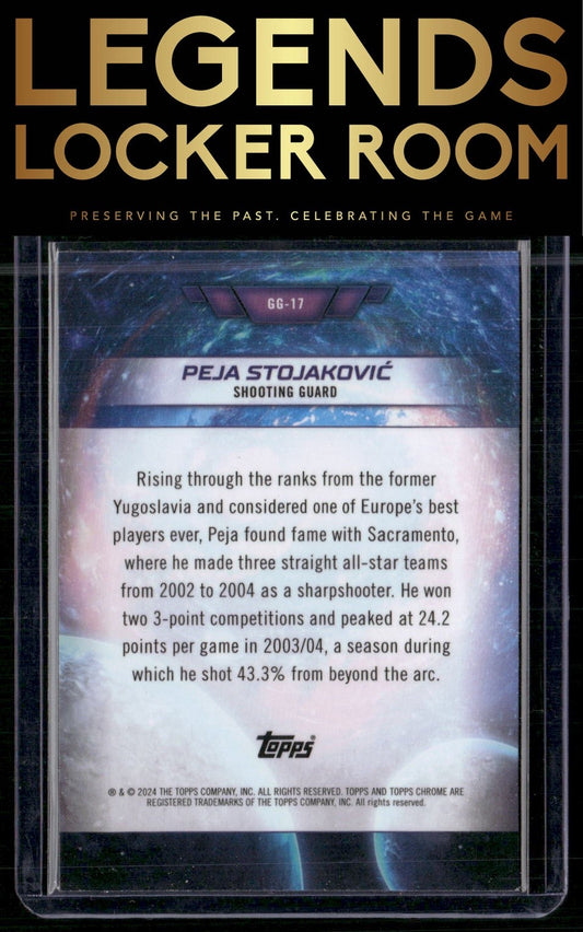 2023-24 Topps Chrome Cosmic #GG-17 Peja Stojaković Galaxy Greats