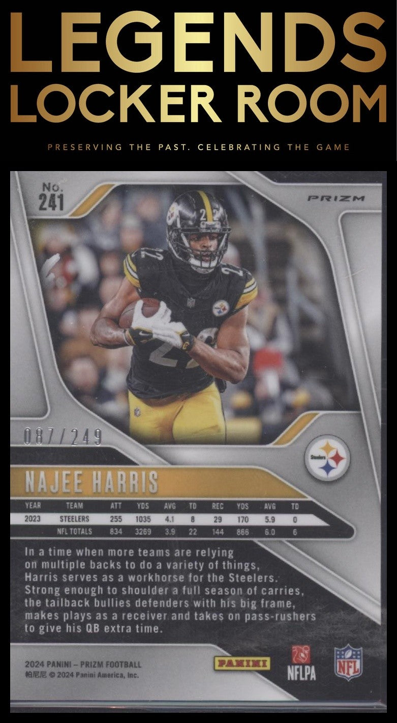 2024 Panini Prizm #241 Najee Harris Orange #/249