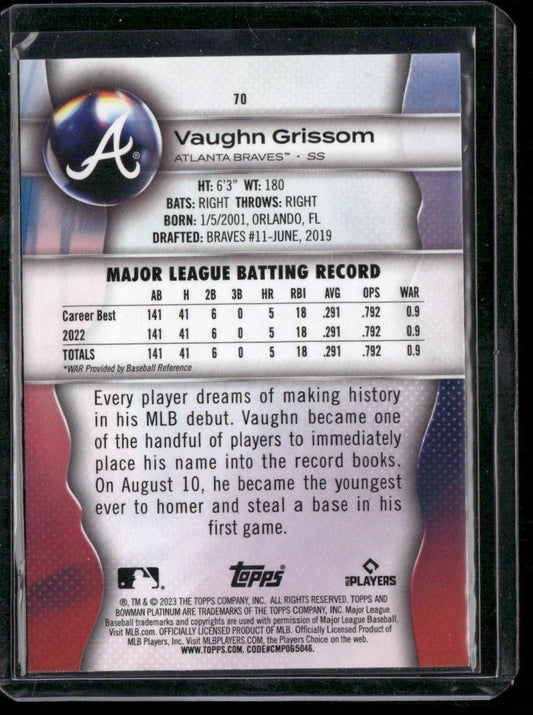 2023 Bowman Platinum #70 Vaughn Grissom
