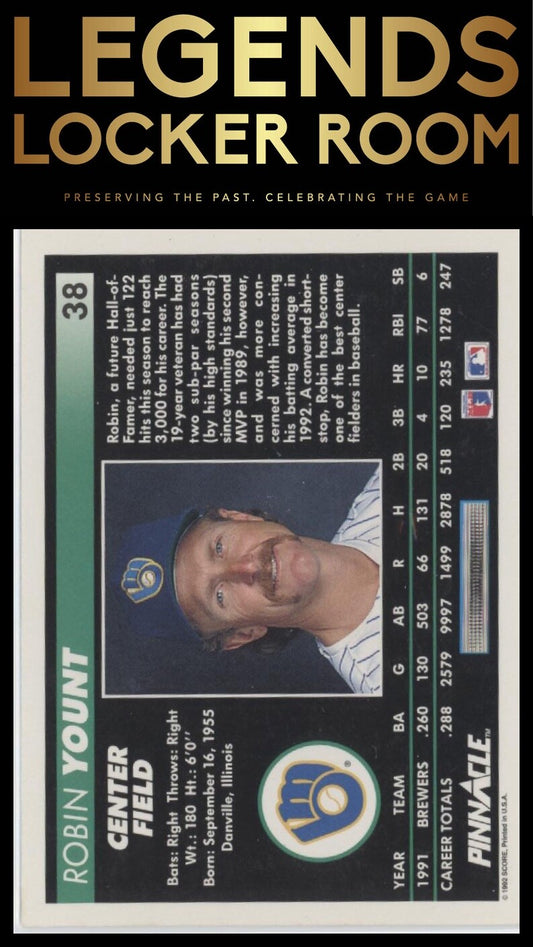 1992 Pinnacle #38 Robin Yount