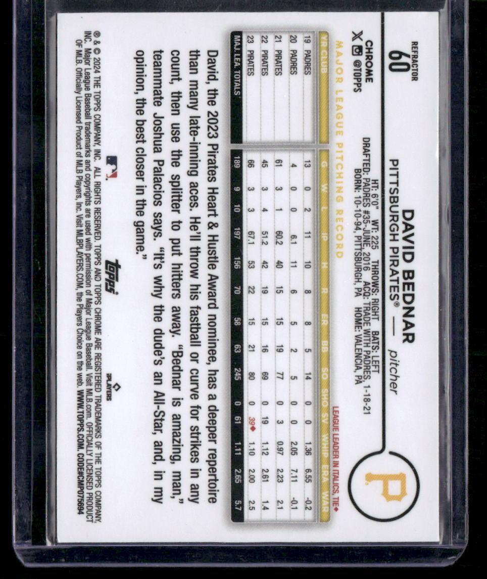 2024 Topps Chrome #60 David Bednar Refractors