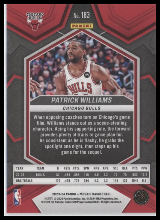 2023-24 Panini Mosaic #183 Patrick Williams