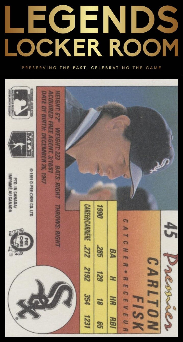 1991 O-Pee-Chee Premier #45 Carlton Fisk