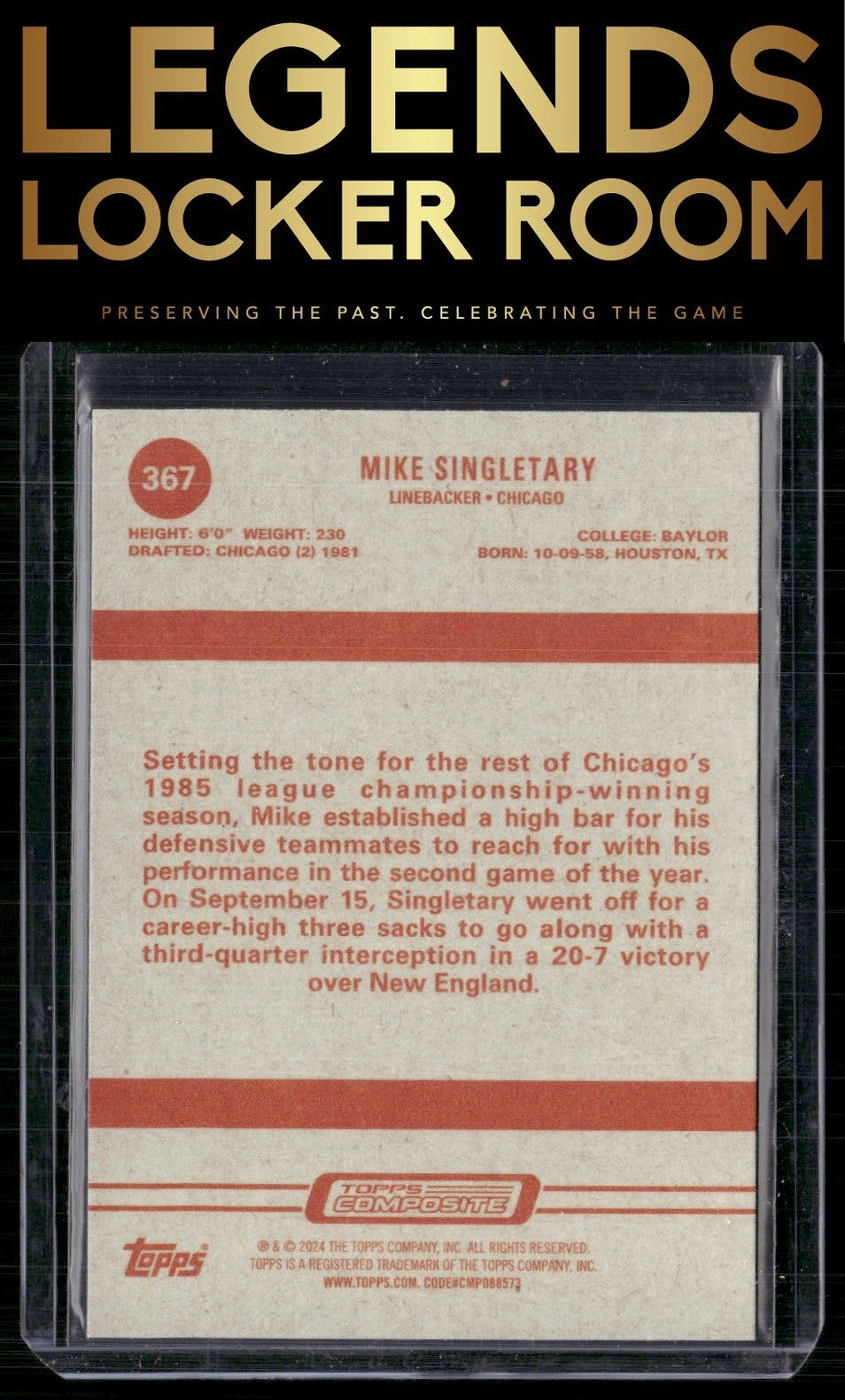 2023 Topps Composite #367 Mike Singletary