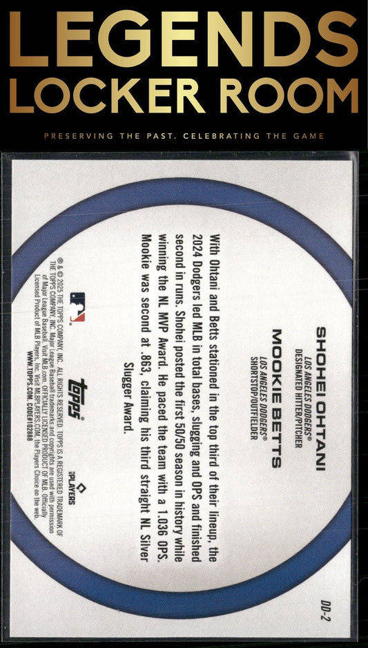 2025 Topps #DD-2 Mookie Betts / Shohei Ohtani Dynamic Duos
