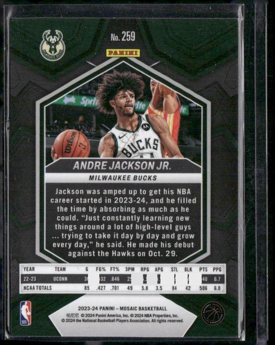 2023-24 Panini Mosaic #259 Andre Jackson Jr.