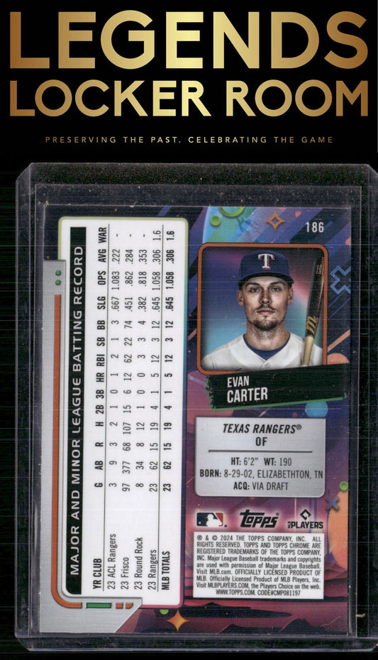 2024 Topps Chrome Cosmic #186 Evan Carter