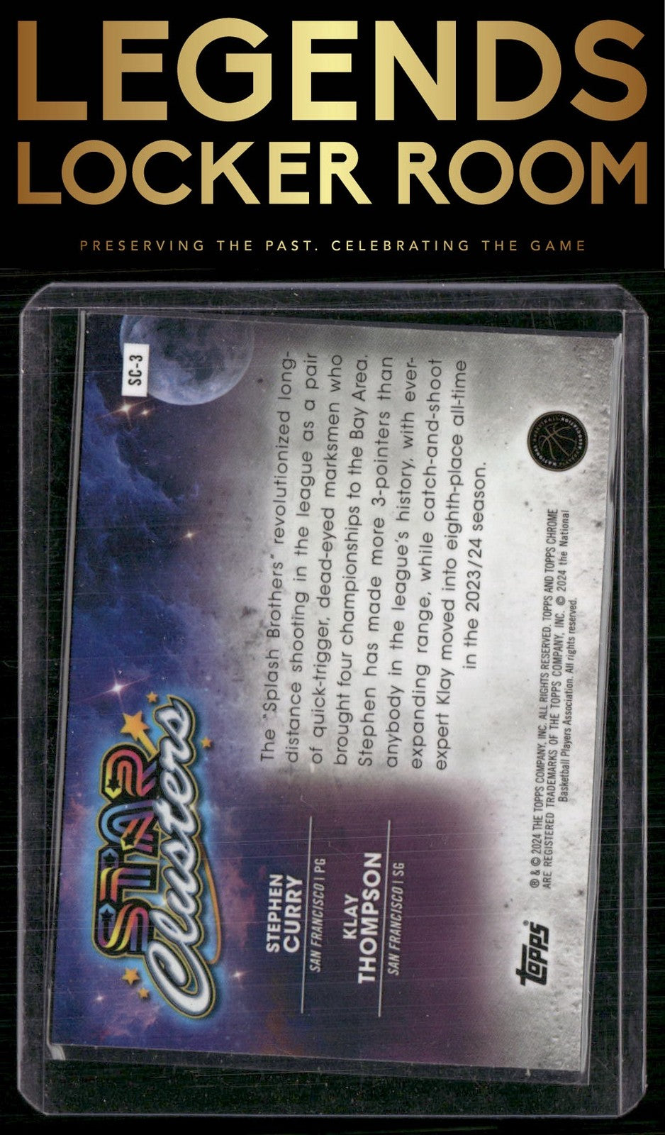 2023-24 Topps Chrome Cosmic #SC-3 Klay Thompson / Stephen Curry Star Clusters