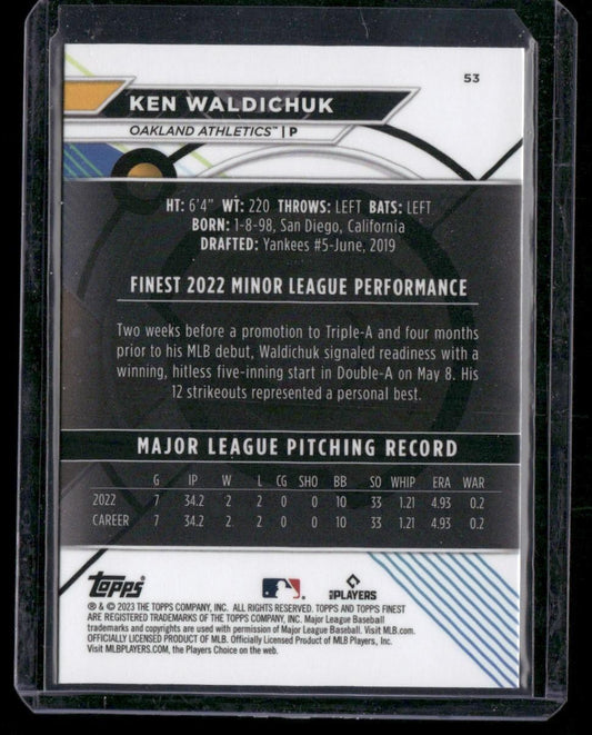 2023 Finest #53 Ken Waldichuk
