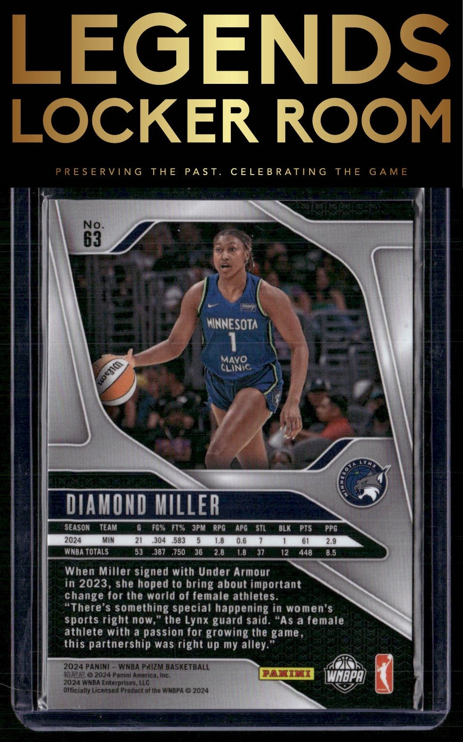 2024 Panini Prizm WNBA #63 Diamond Miller