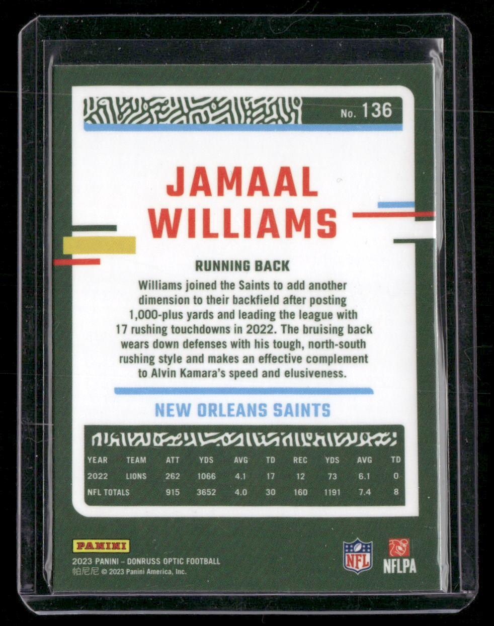 2023 Donruss Optic #136 Jamaal Williams