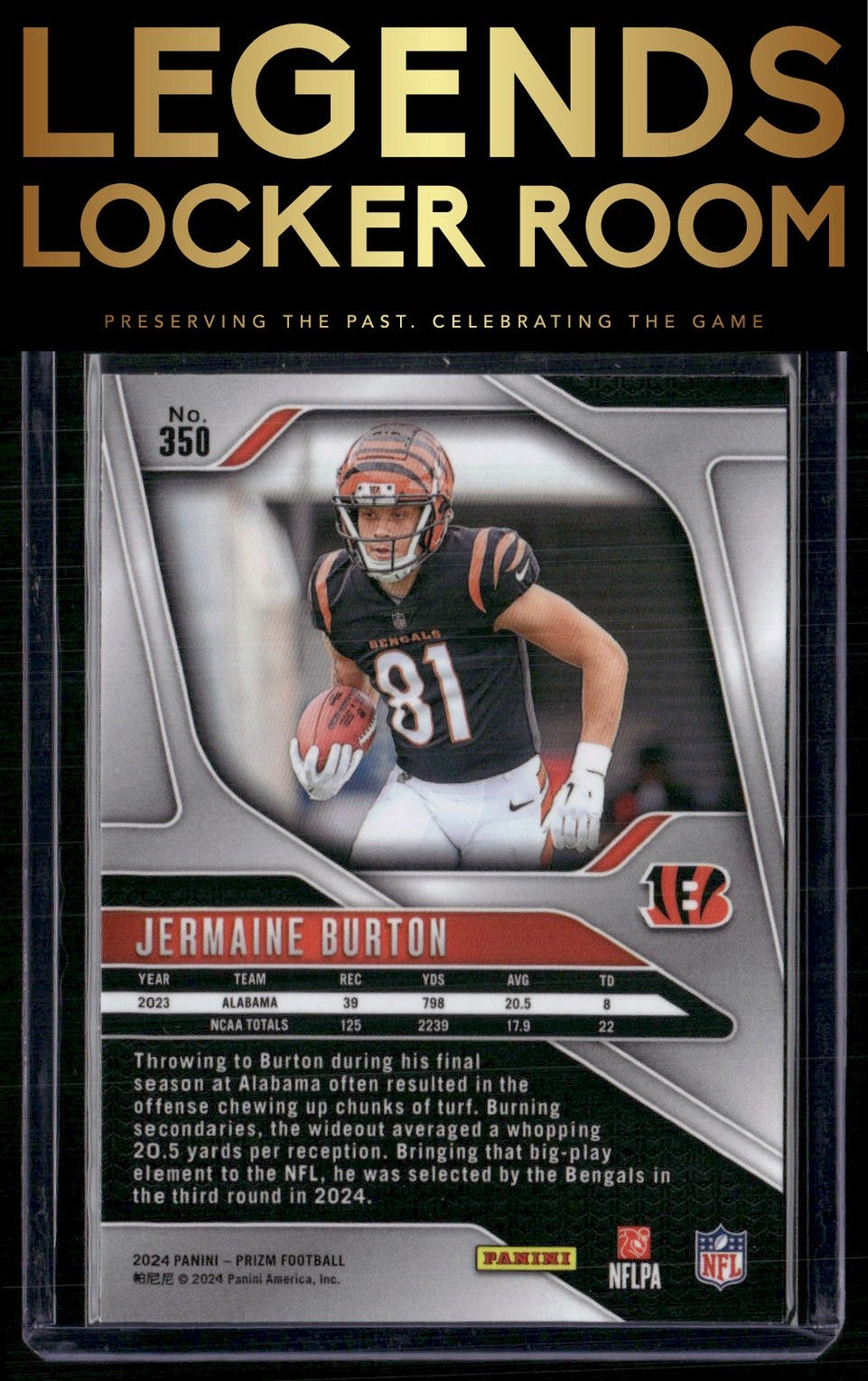2024 Panini Prizm #350 Jermaine Burton