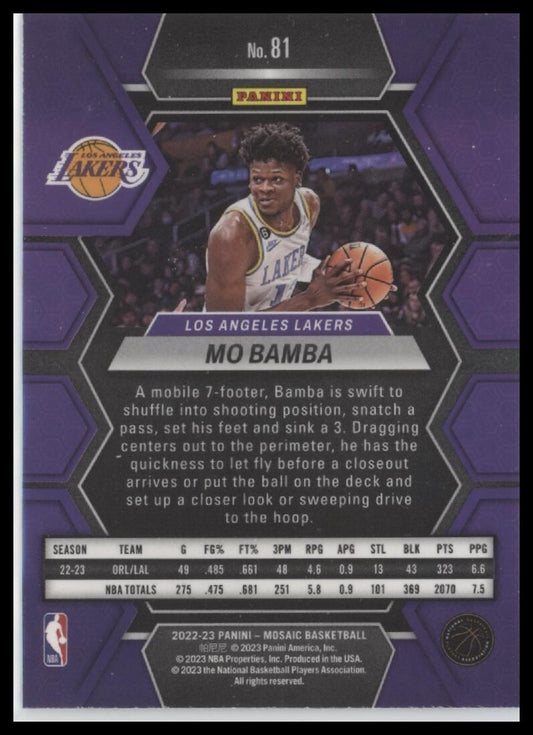 2022-23 Panini Mosaic #81 Mo Bamba