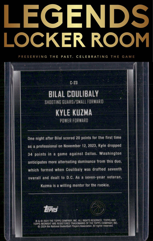 2023-24 Topps Midnight #C-23 Bilal Coulibaly / Kyle Kuzma Constellations