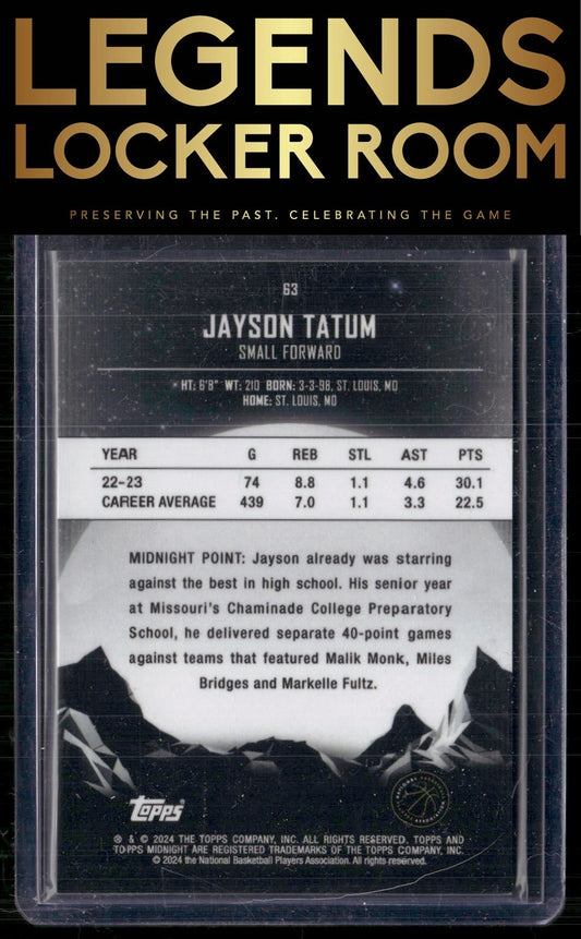 2023-24 Topps Midnight #63 Jayson Tatum Zodiac