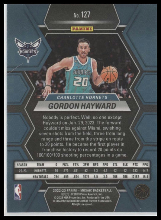 2022-23 Panini Mosaic #127 Gordon Hayward