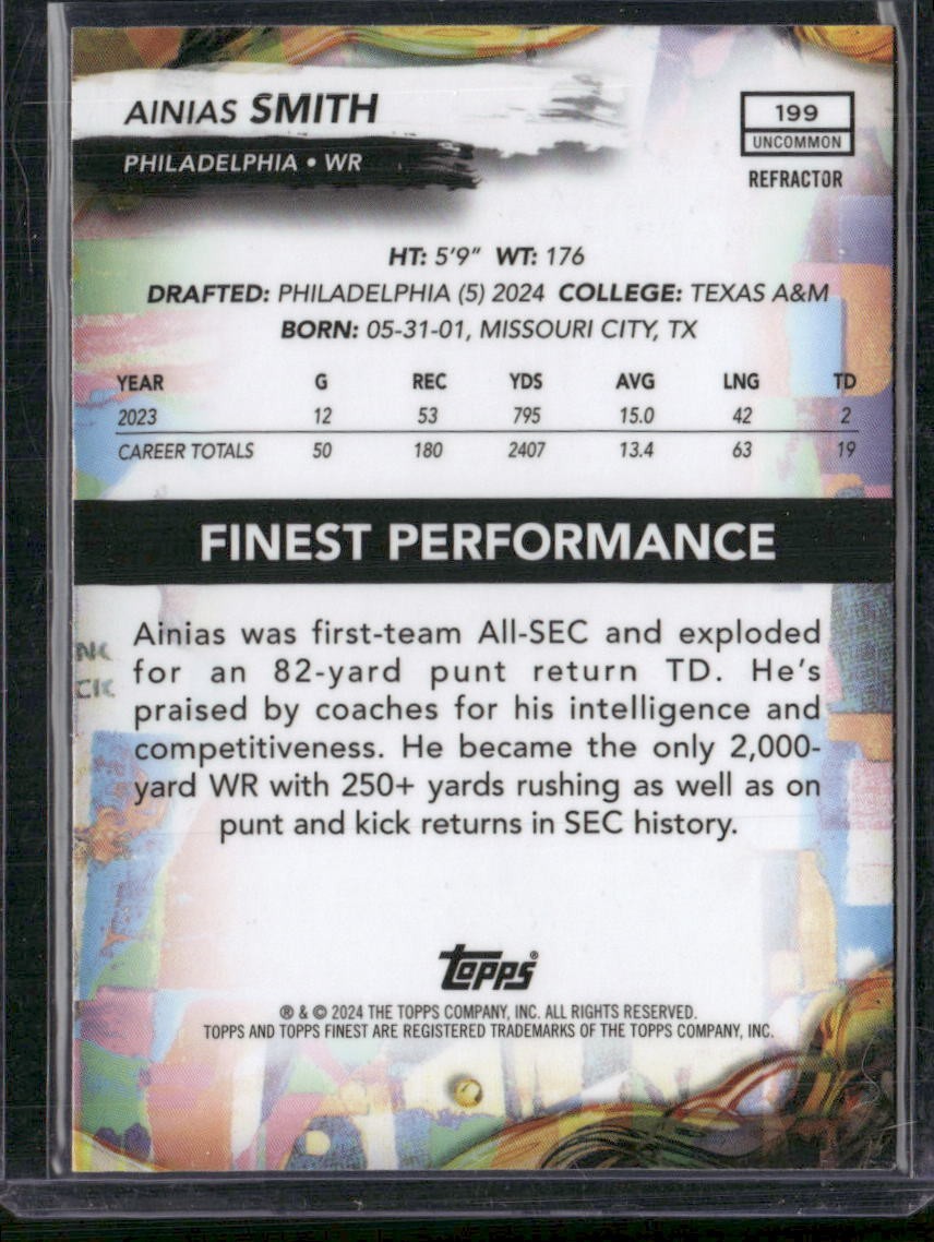 2024 Finest #199 Ainias Smith Refractor