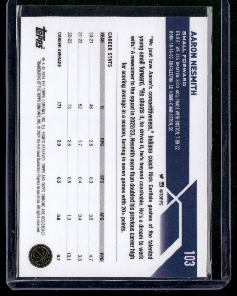 2023-24 Topps Chrome #103 Aaron Nesmith