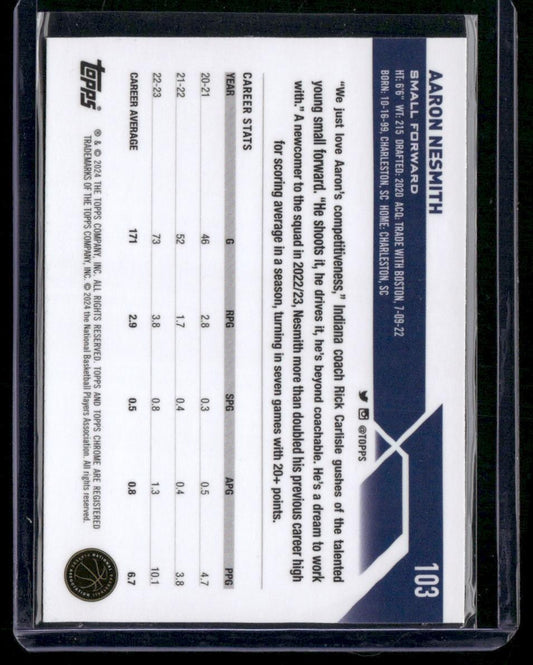 2023-24 Topps Chrome #103 Aaron Nesmith