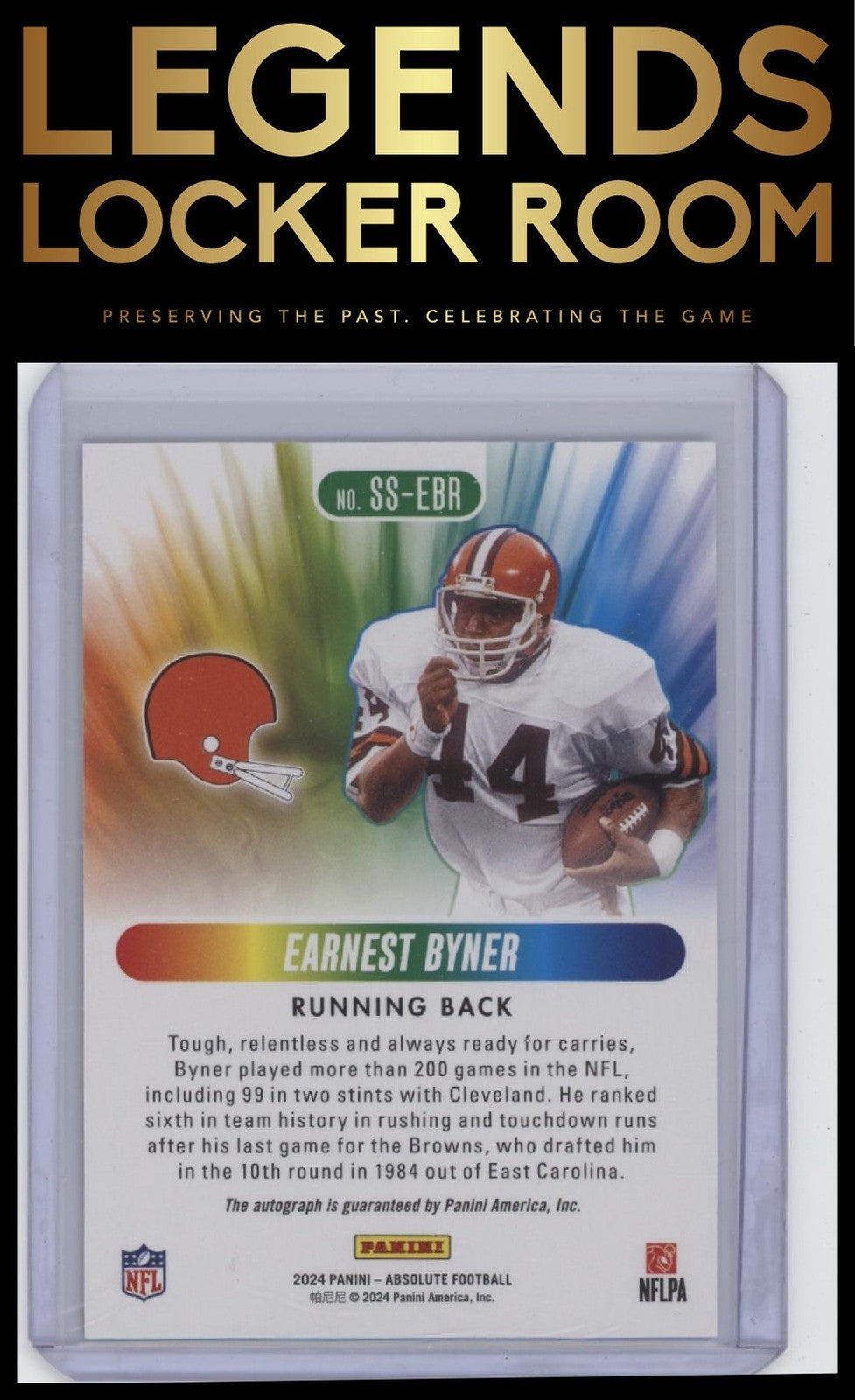 2024 Panini Absolute #SS-EBR Earnest Byner Spectrum Signatures #/199